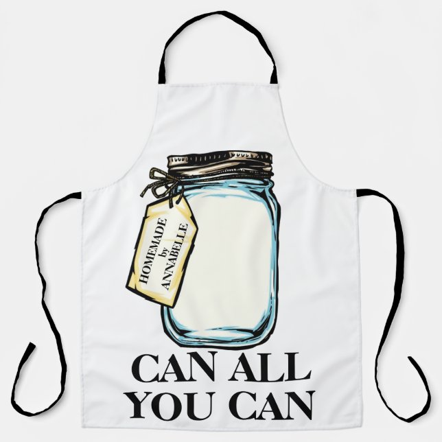 Canning Jar personalisiert lange Schürze (Vorderseite)