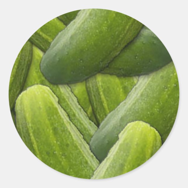 Canning Jar Stickers—Pickles Runder Aufkleber (Vorderseite)