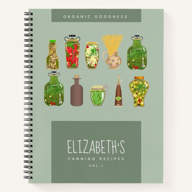 Canning Reecipes Family Heirloom Keepake Journal Notizbuch (Vorderseite)