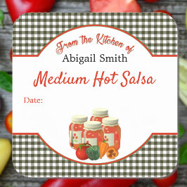 Canning Salsa Veggies Square Sticker