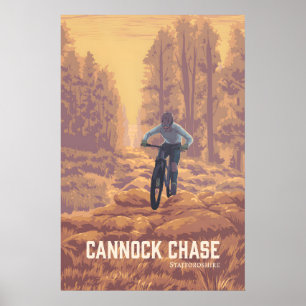 Cannock Chase Mountainbike-Reiseplakat Poster