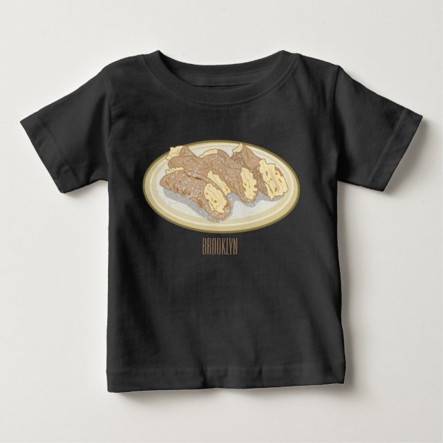 Cannoli-Cartoon-Abbildung Baby T-shirt (Vorderseite)
