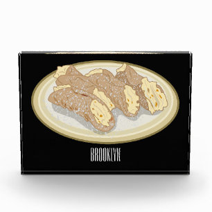 Cannoli-Cartoon-Abbildung Fotoblock