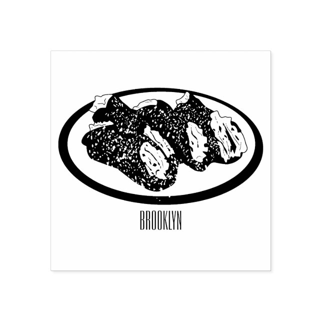 Cannoli-Cartoon-Abbildung Gummistempel (Prägung)