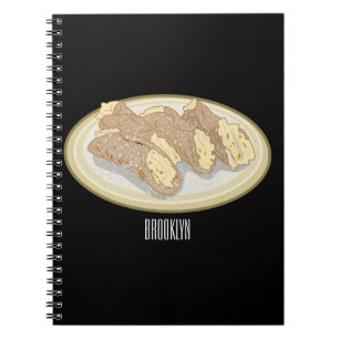 Cannoli-Cartoon-Abbildung Notizblock