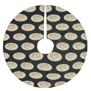 Cannoli-Cartoon-Abbildung Polyester Weihnachtsbaumdecke