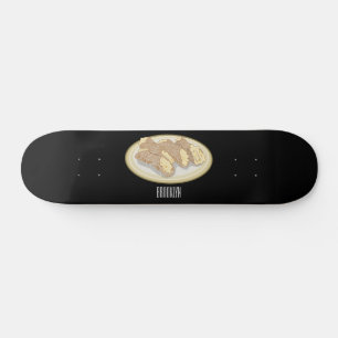 Cannoli-Cartoon-Abbildung Skateboard