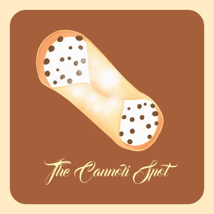 Cannoli Dessert Quadratischer Aufkleber