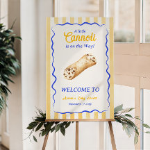Cannoli Gelb Blau Italienische Baby Shower Willkom
