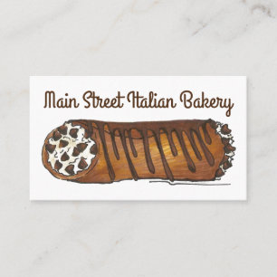 Cannoli - italienischer Bäckereiladen, gebacken mi Visitenkarte