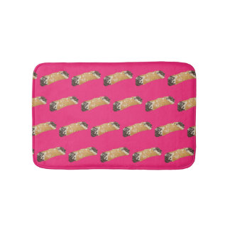 Cannoli (rosa Hintergrund) Badematte