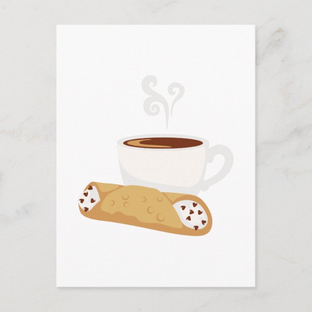 Cannoli und Kaffee Postkarte (Vorderseite)
