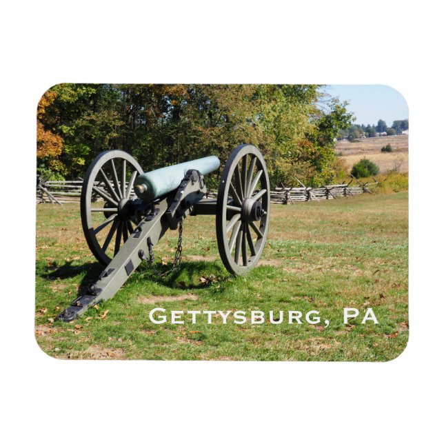Cannon auf dem Schlachtfeld von Gettysburg Magnet (Horizontal)
