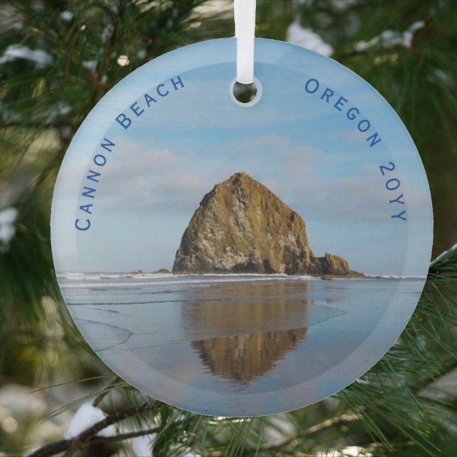 Cannon Beach Ded Christmas Ornament Aus Glas (Von Creator hochgeladen)