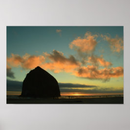 Cannon Beach Haystack Rock Foto Print Poster