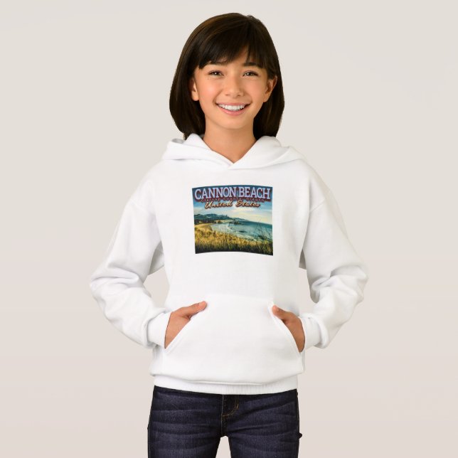 CANNON BEACH - HAYSTACK ROCK - OREGON USA HOODIE (Vorne ganz)