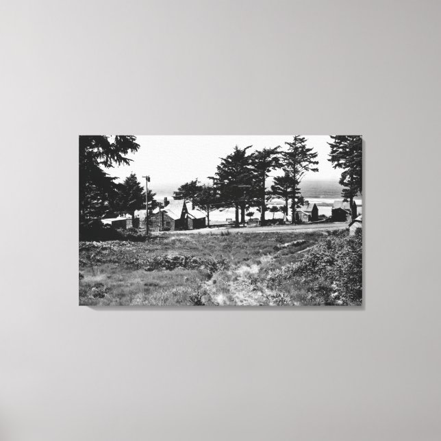 Cannon Beach, Oregon Arcadia Hütten Leinwanddruck (Vorderseite)