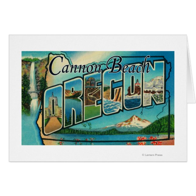 Cannon Beach, Oregon - Große Buchstabenszenen (Vorderseite (Horizontal))