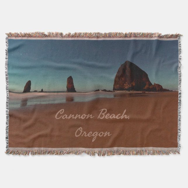 Cannon Beach Oregon Haystack Rock Decke (Vorderseite)