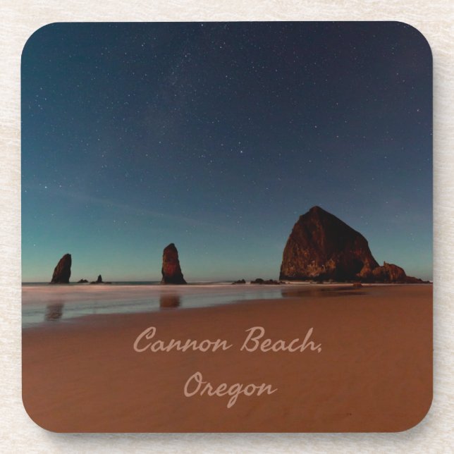 Cannon Beach Oregon Haystack Rock Getränkeuntersetzer (Vorderseite)