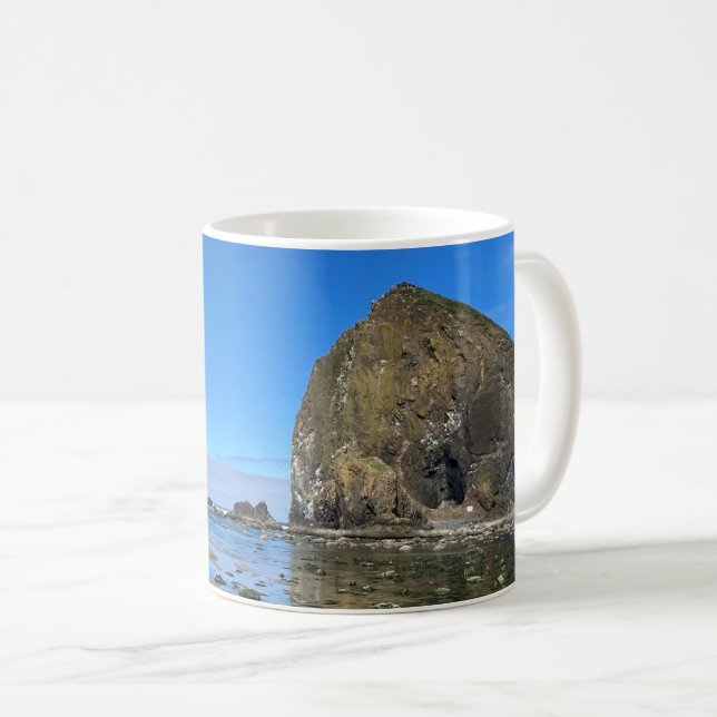 Cannon Beach Oregon Haystack Rock Kaffeetasse (VorderseiteRechts)