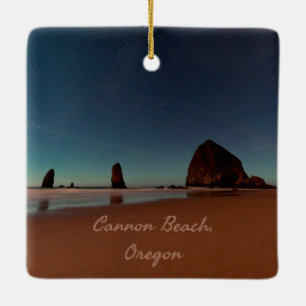 Cannon Beach Oregon Haystack Rock Keramikornament