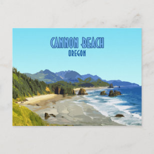 Cannon Beach Oregon Küste Vintag Postkarte