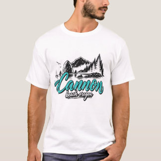 Cannon Beach Oregon Vintage Küstenberg T-Shirt