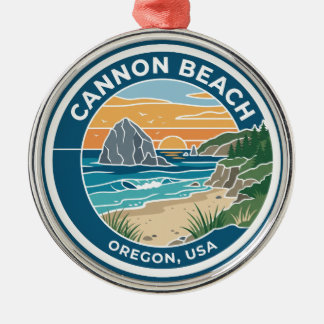 Cannon Beach USA Ornament Aus Metall