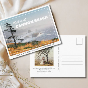 Cannon Beach Wedding Enregistrer la date Carte pos