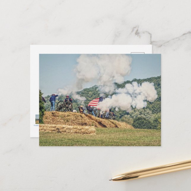 Cannon Fire Postkarte (Vorderseite/Rückseite Beispiel)