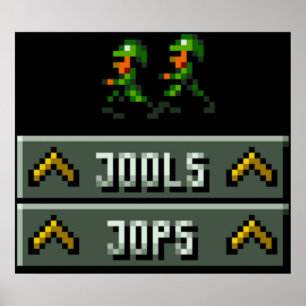 Cannon Fodder Heros Jools und Jops Retro DOS gam Poster