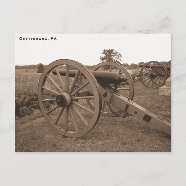 Cannon, Gettysburg, Palästinensische Behörde für z Postkarte (Vorderseite)