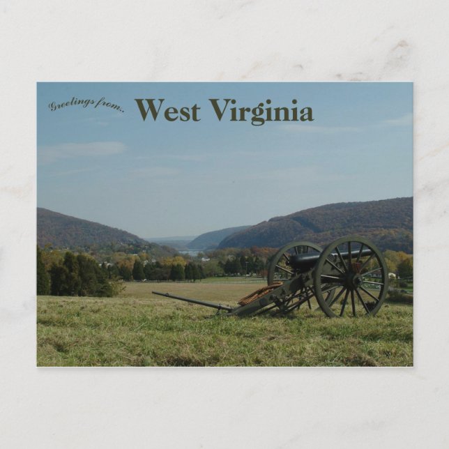 Cannon in Harpers Ferry West Virginia Postkarte (Vorderseite)