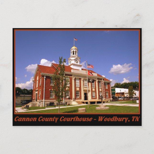 Cannon Landkreis Courthouse - Woodbury, TN Postkarte (Vorderseite)