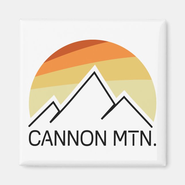 Cannon Mountain New Hampshire Retro Magnet (Vorne)