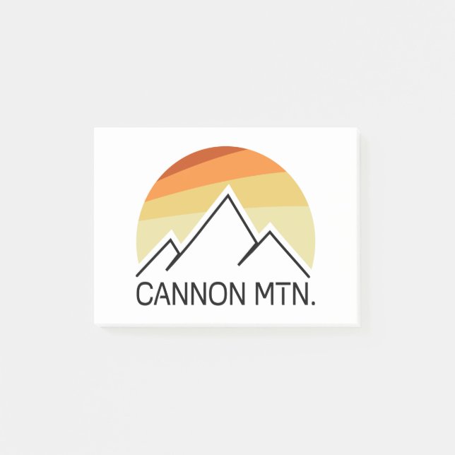 Cannon Mountain New Hampshire Retro Post-it Klebezettel (Vorderseite)
