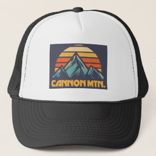 Cannon Mountain New Hampshire Retro Türkis Truckerkappe