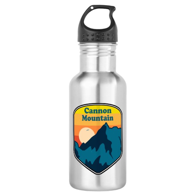 Cannon Mountain New Hampshire Sunrise Edelstahlflasche (Vorderseite)