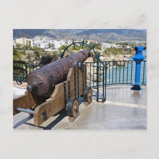 Cannon on Balcon de Europa in Nerja Postkarte (Vorderseite)