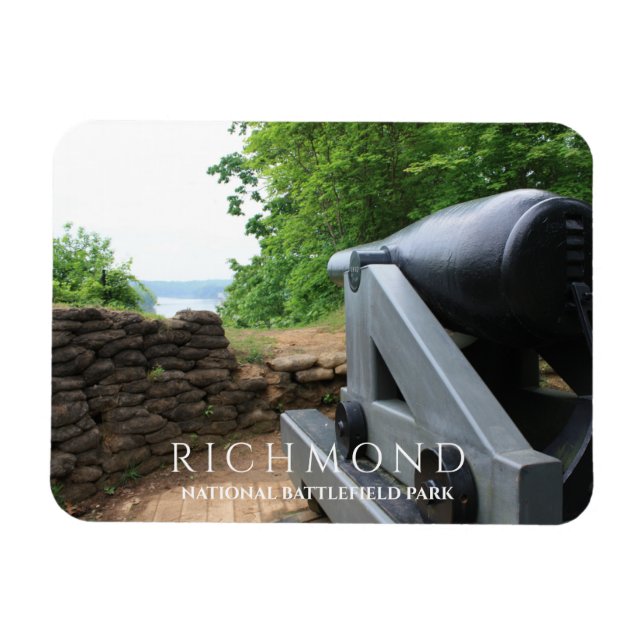 Cannon Overooking James River Drewry's Bluff Magnet (Horizontal)