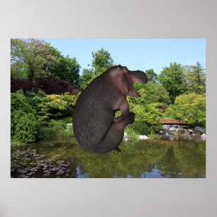 Cannonball Hippo Poster