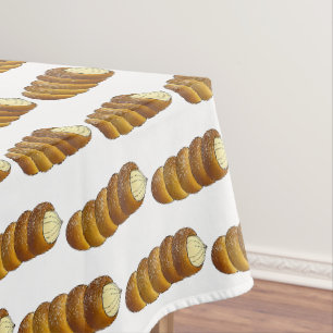 Cannoncini Italienische Bäckerei Creme Horn Pastry Tischdecke