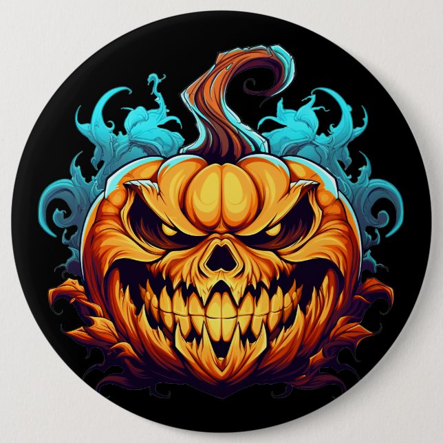 Canny Halloween Jack O’ Lantern Button (Vorderseite)