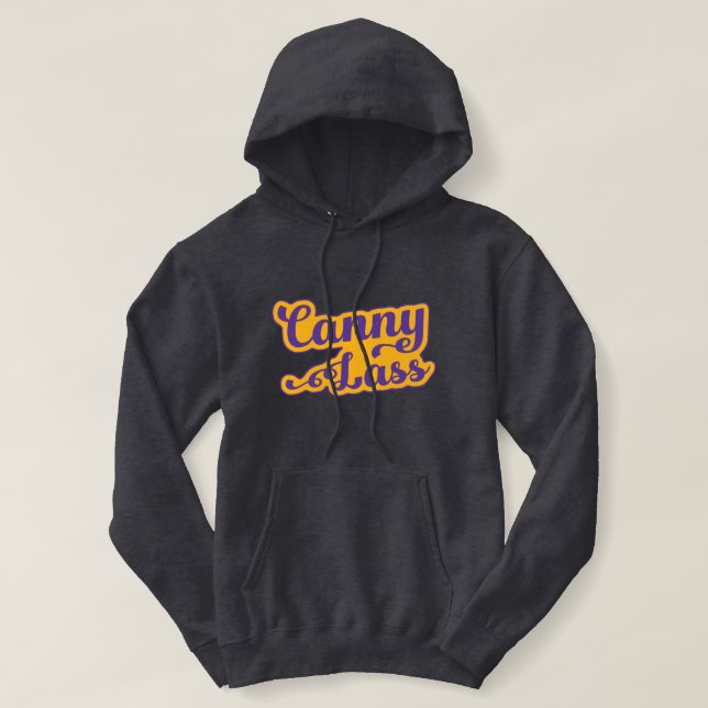 Canny Lass, Geordie Slang, Newcastle Dialect Hoodie (Design vorne)