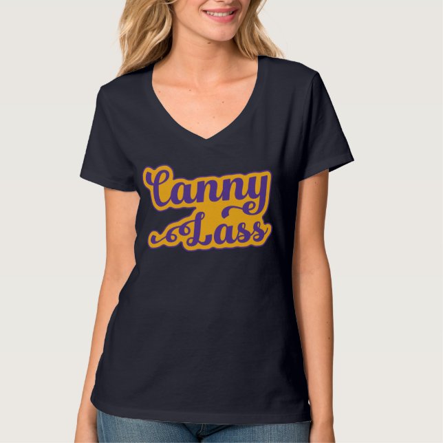 Canny Lass, Geordie Slang T - Shirt, Newcastle T-Shirt (Vorderseite)