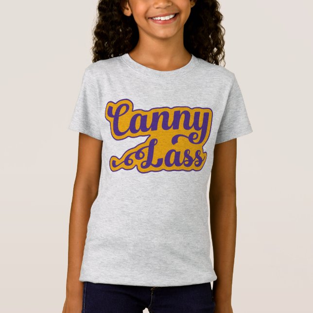 Canny Lass, Geordie Slang T - Shirt, Newcastle T-Shirt (Vorderseite)