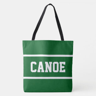 CANOE Athletic Weiße Textstreifen auf Camp Grün Tasche