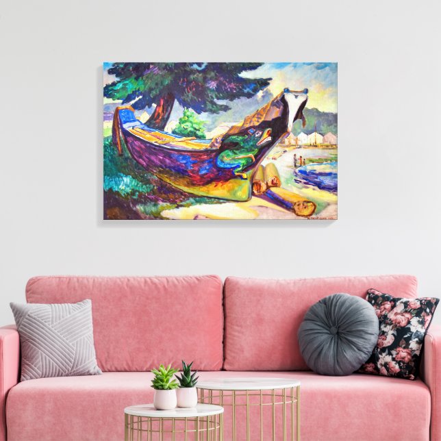 Canoe aus dem Indischen Krieg | Emily Carr | Leinwanddruck (Insitu (Wohnzimmer))