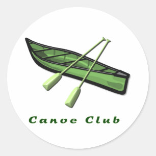 Canoe Club Design Runder Aufkleber